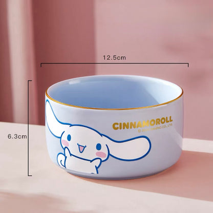 Midori Gold Rim Ceramic Bowl