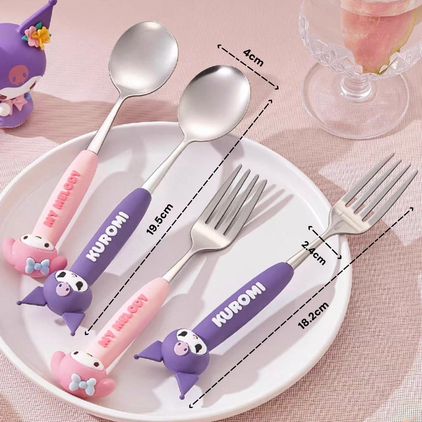 Keiko Stainless Steel Fork & Spoon Set