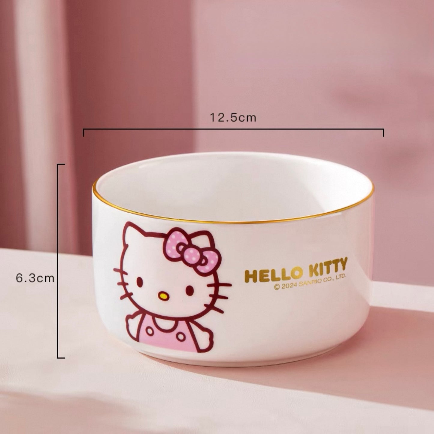 Midori Gold Rim Ceramic Bowl