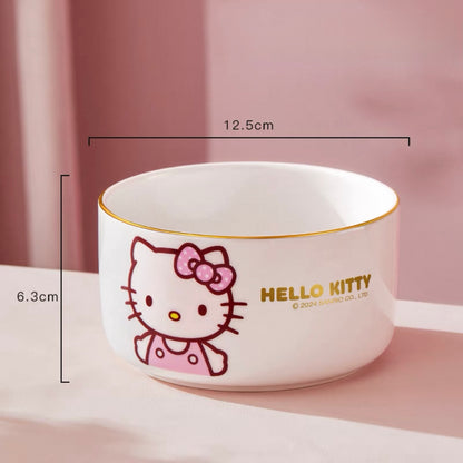 Midori Gold Rim Ceramic Bowl