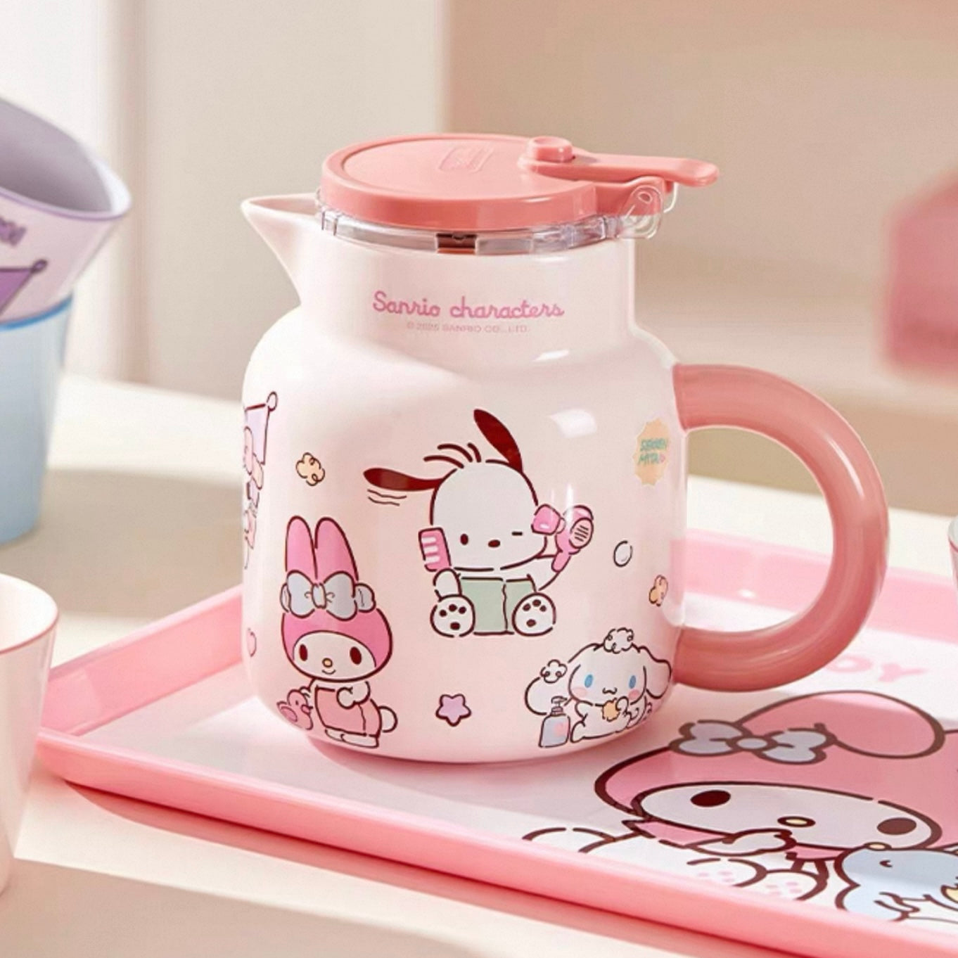 Rikuya Ceramic Thermal Jug & Tea Cup Set