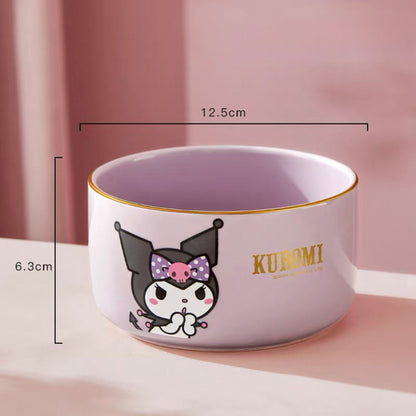 Midori Gold Rim Ceramic Bowl