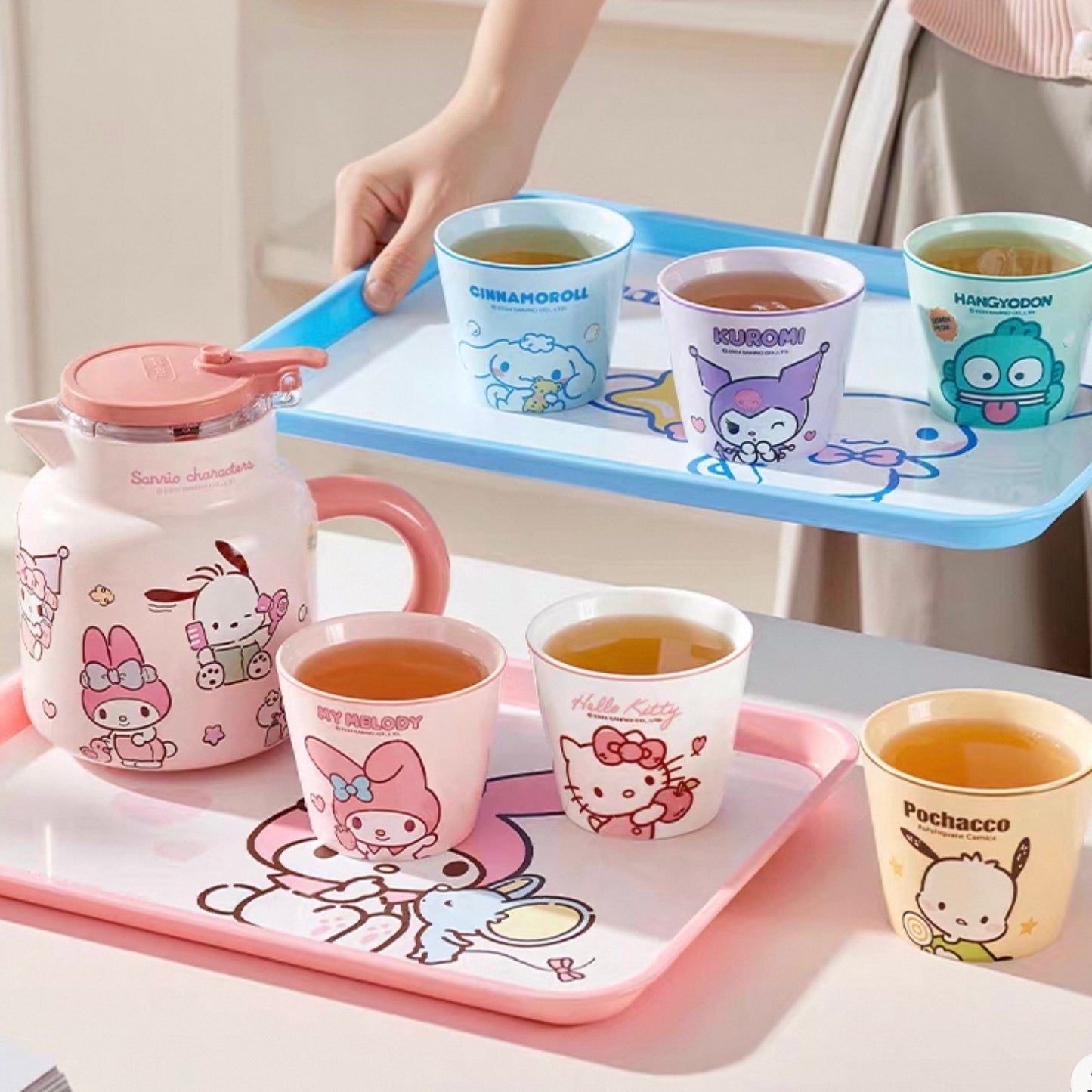 Rikuya Ceramic Thermal Jug & Tea Cup Set