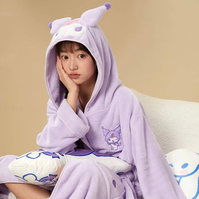 Miyuki Coral Fleece Bath Robe