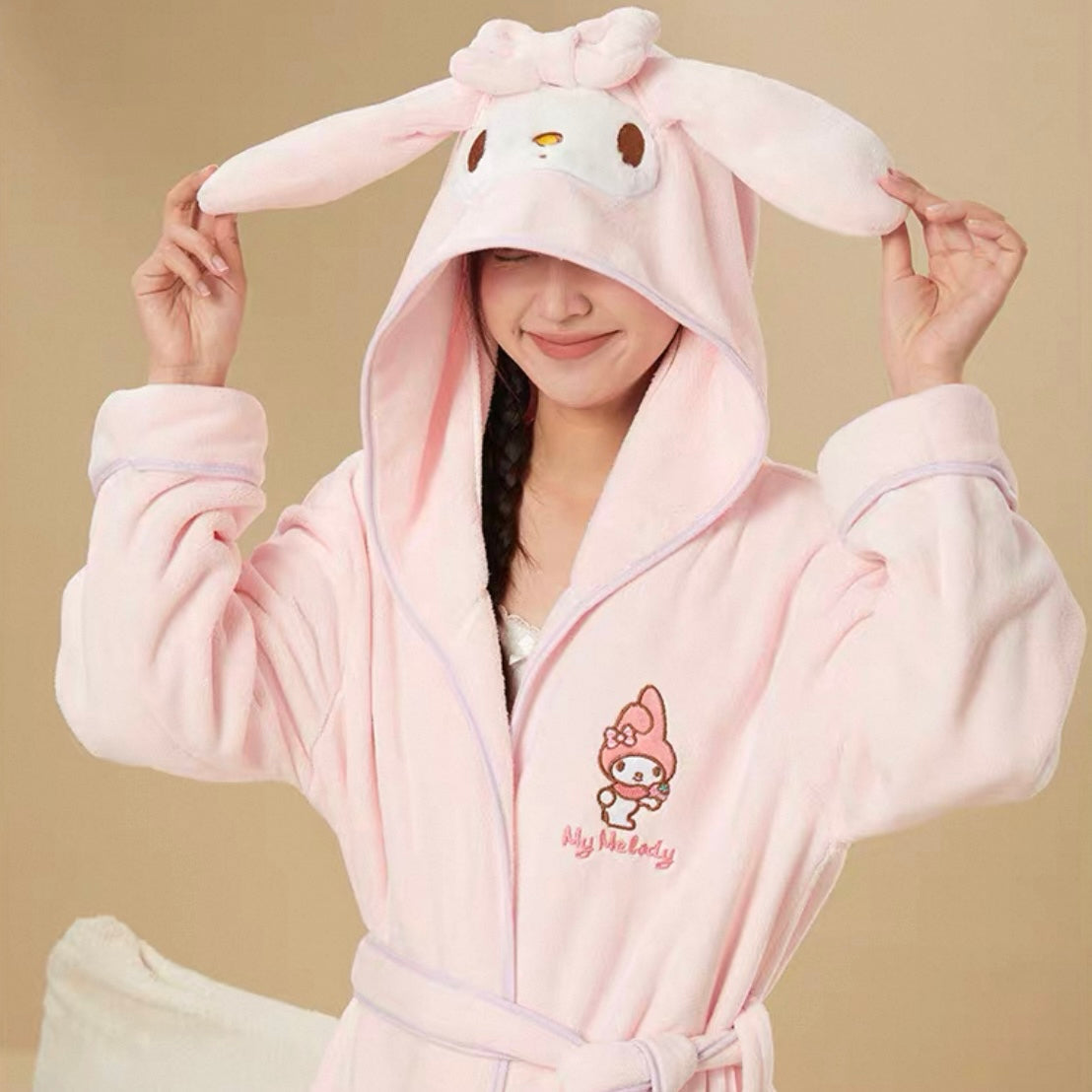 Miyuki Coral Fleece Bath Robe