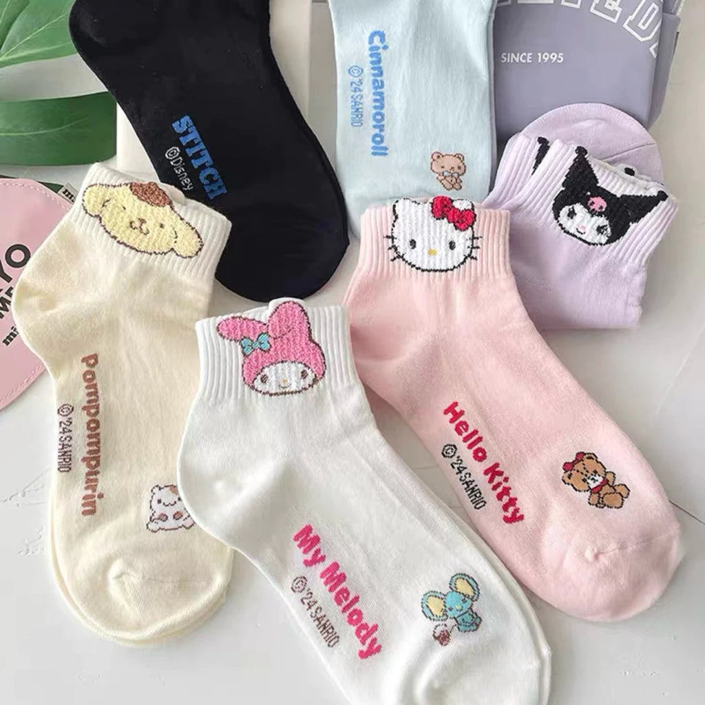Yurika Cotton Quarter Socks