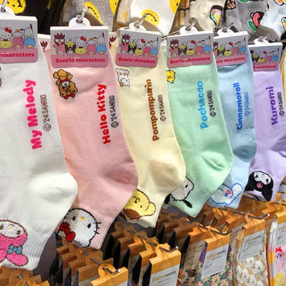 Yurika Cotton Quarter Socks